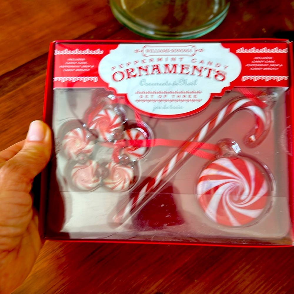Williams Sonoma Peppermint Candy Ornaments